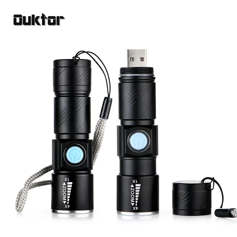 

3 Mode Mini USB Rechargeable LED Flashlight High-quality Powerful Mini Cree LED Torch XML Waterproof Lamp Built-in Battery