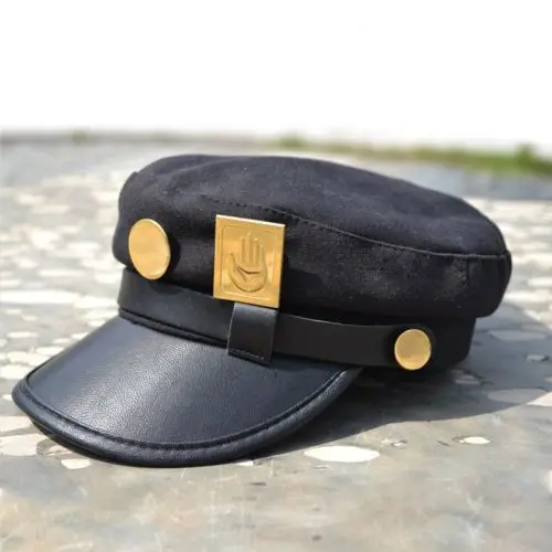 Новое Аниме JoJo странное приключение Jotaro Kujo Joseph армейская шапка JOJO + значок