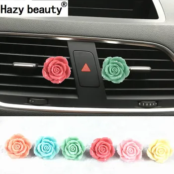 

Hazy beauty Lovely resin flowers, rose, car perfume Perfumes Car Air Freshener Car-styling Perfumes 100 Original