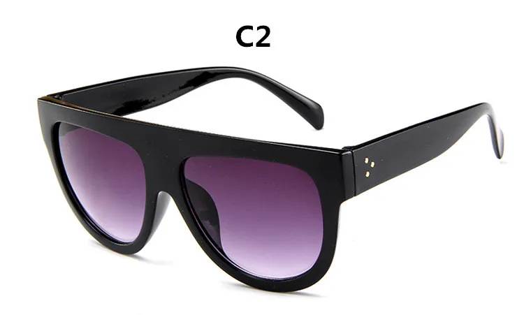 Винтажные большие сексуальные ретро солнцезащитные очки с полной оправой, женские брендовые дизайнерские роскошные высококачественные очки oculos de sol gafas - Цвет линз: C2