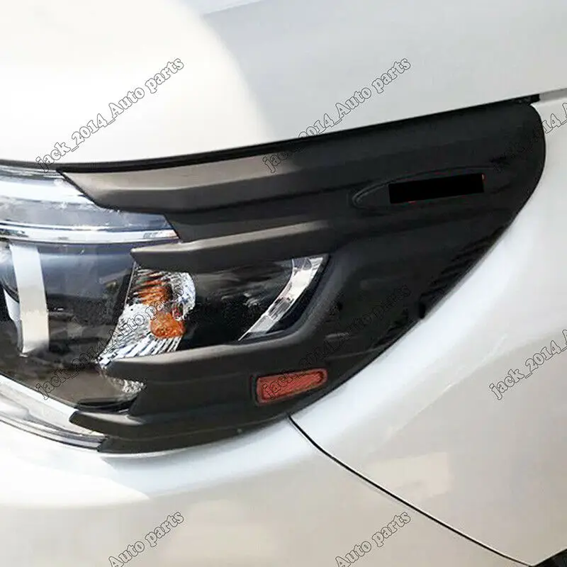 Накладка на переднюю фару черный матовый АБС-пластик подходит для HILUX REVO 2015 2016 2017