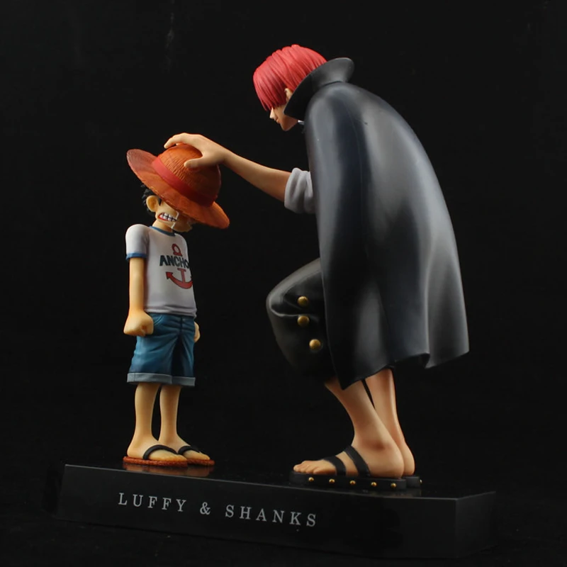 17 5cm One Piece action figures Anime Straw Hat Kry Luffy Shanks red hair ornaments gift