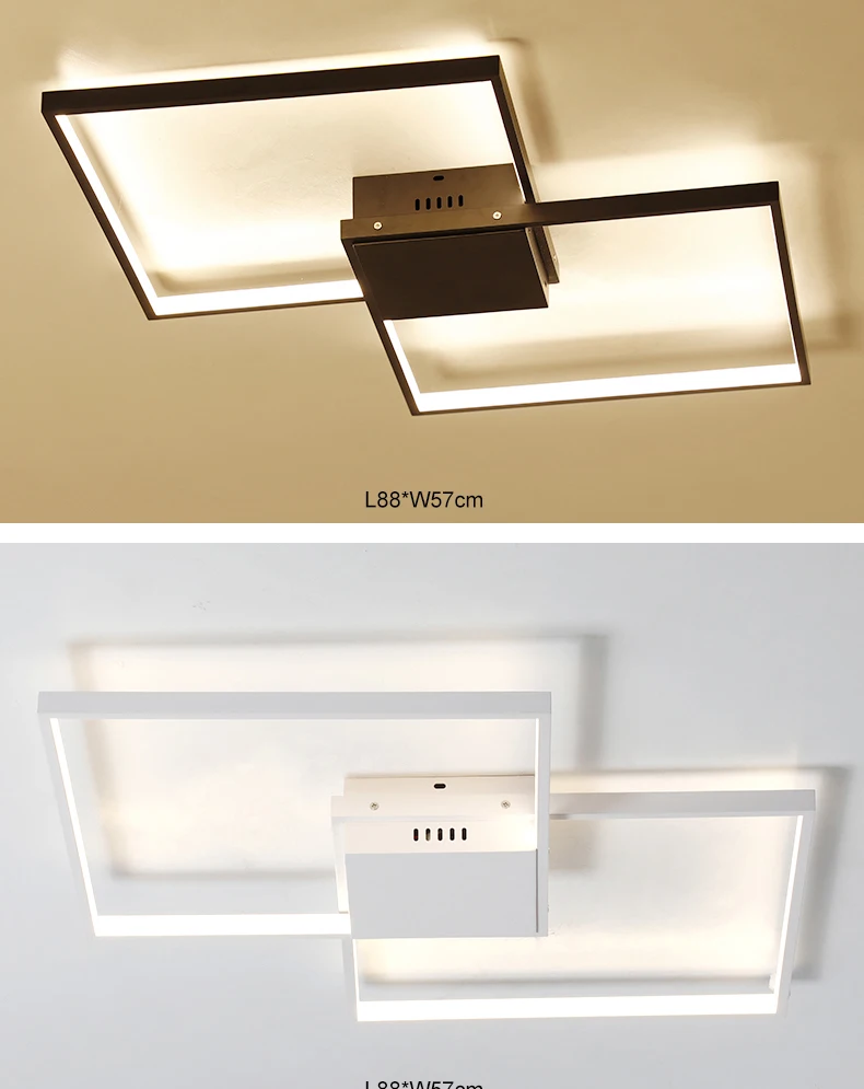 NEO Gleam, черная или белая люстра для гостиной, спальни, кабинета, современная светодиодная потолочная люстра, минимализм, светодиодная люстра, светильники