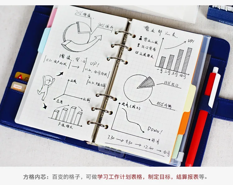 Новых творческих ткань тетрадь, тонкой Офис школа человек дневник-органайзер/BINDER ежедневно еженедельно планировщик канцелярские подарок