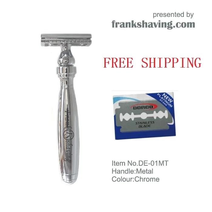 

Frank Shaving-Double Edge Safety Razor with Chrome Handle +FREE BLADE+FREE SHIPPING #DE-01MT