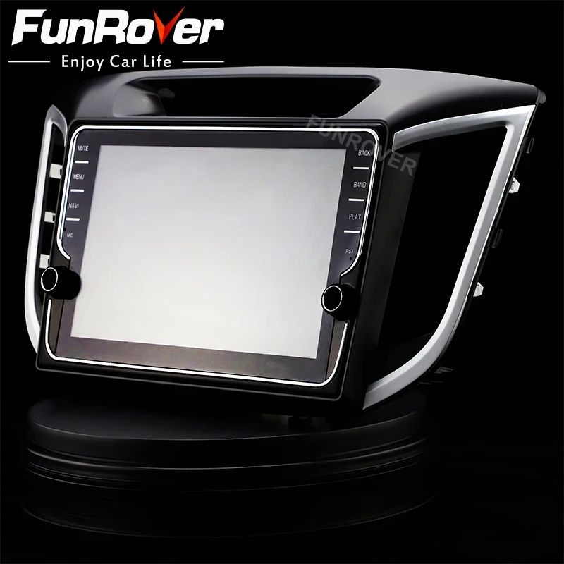 Sale FUNROVER 2 din android 8.0 car dvd gps player stereo For Hyundai IX25 ix25 CRETA navigation audio radio tape recorder BT WIFI FM 4