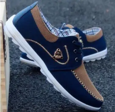 

2018 new summer brand canvas casual men's flat shoes matching flat exercise shoes men comfortable tenis boat shoes size 39-46