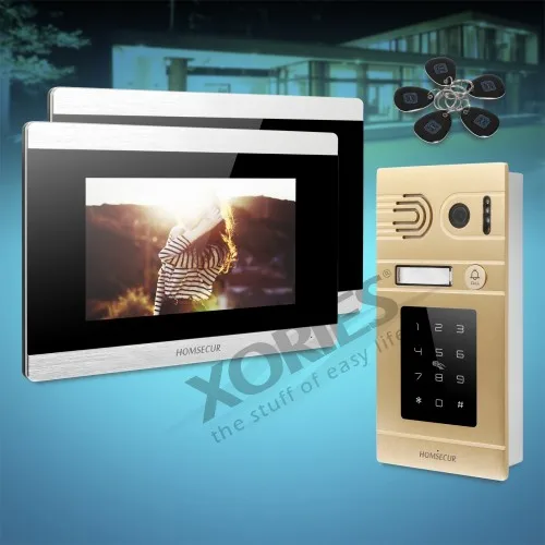 

HOMSECUR 7" Hands-free Video Door Entry Phone Call System+Touch Screen Monitor BC071-G+BM715-S