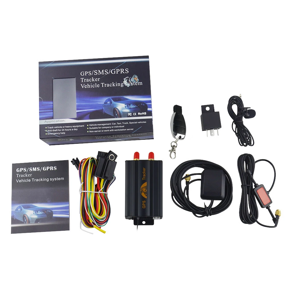 5 шт. GPS/GSM/GPRS Автомобильный трекер 103B TK103B arm/disarm по SMS SOS с коробкой|vehicle tracker|gps103b