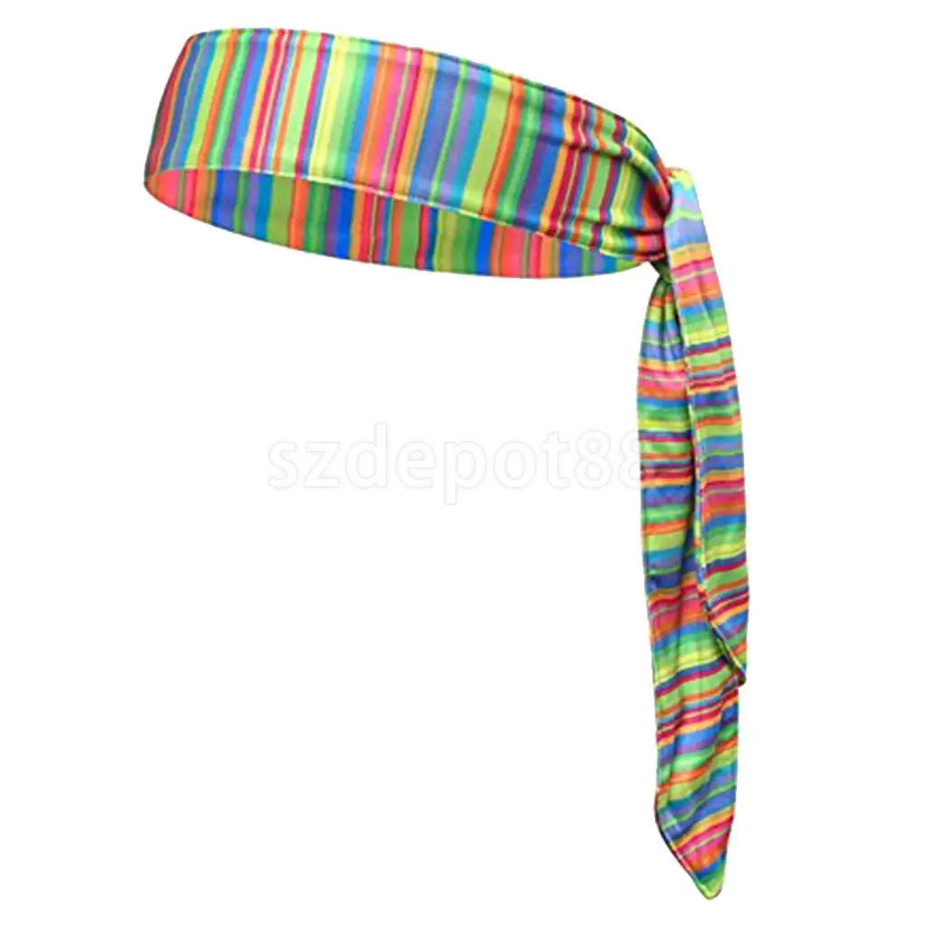 Sports Head Tie Sweatband Headband Turban Hair Band, Absorbs Sweat & Moisture Wicking For Running, Basketball, Tennis, Yoga