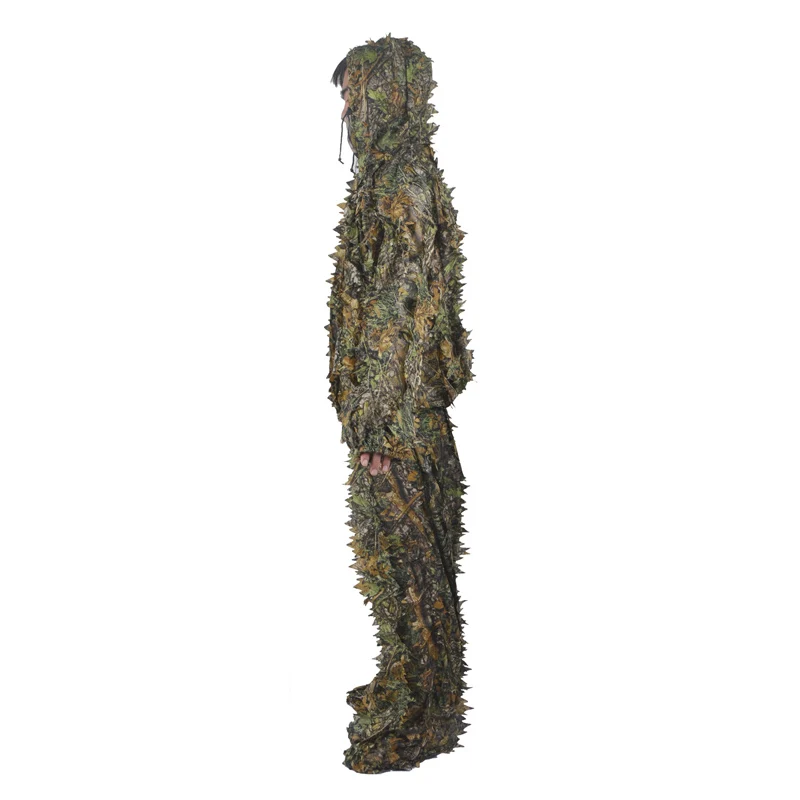 Newest Hunting clothes 3D maple leaf Bionic Ghillie Suits sniper hunting accessories camouflage suits jacket and pants Newest Hunting clothes 3D maple leaf Bionic Ghillie Suits sniper hunting accessories camouflage suits jacket and pants