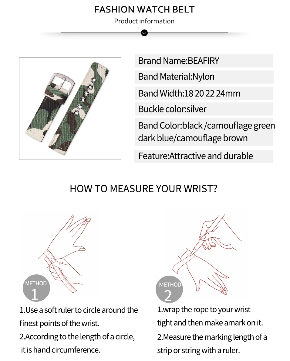 BEAFIRY дышащий тканый нейлоновый ремешок для часов 18 мм 20 мм 22 мм 24 мм Легкий Холст Ремешки для наручных часов спортивные