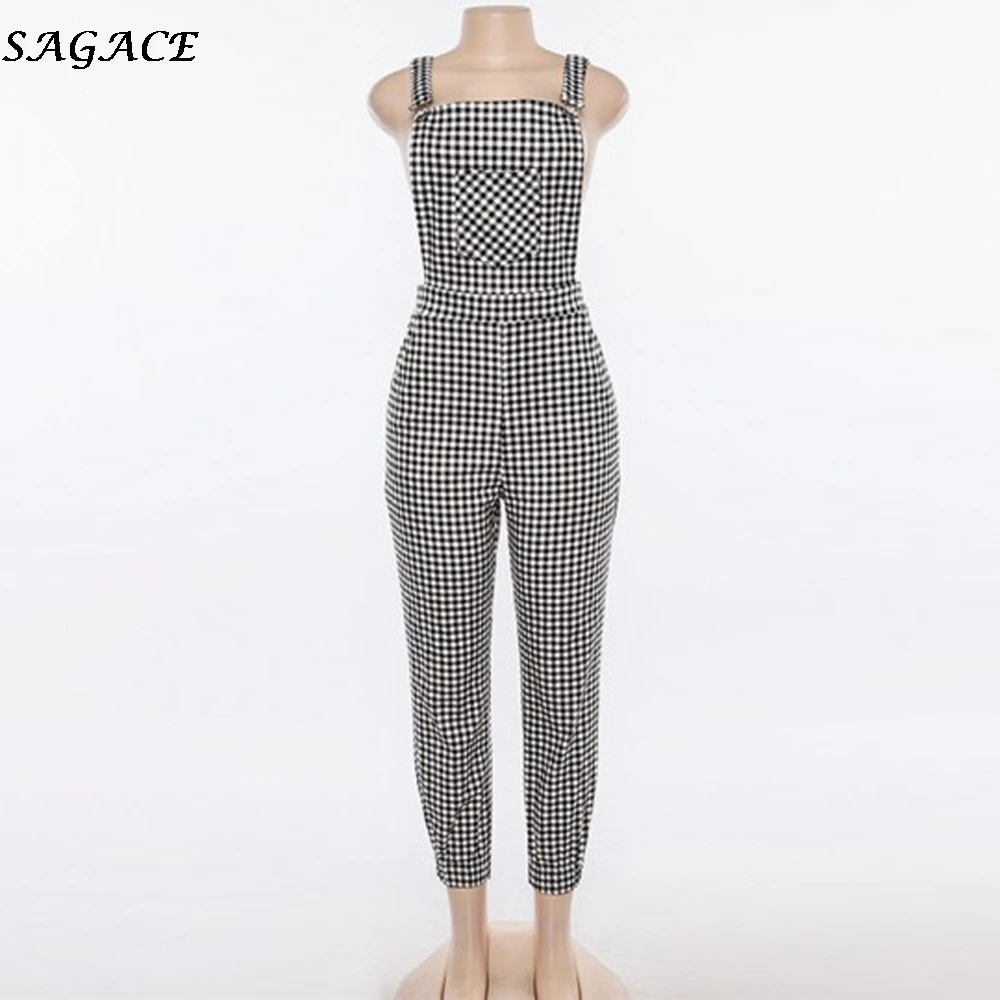 plaid jumpsuit