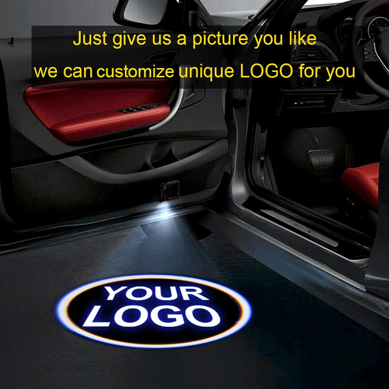 

1pcs Custom-made Wireless Car LOGO LED Projector Light Customized Car Door Welcome Light Car LED Projector Laser Light Universal