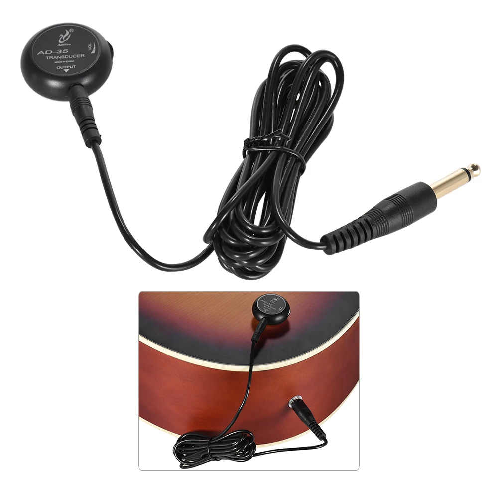 Adeline AD 35 Mini Piezo Pickup Contact Microphone Transducer with 3