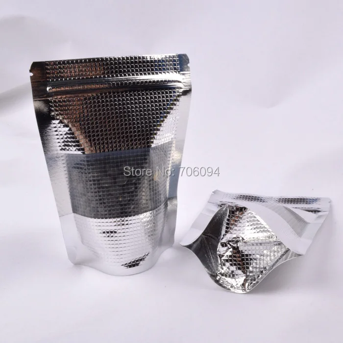 

16*24+4cm New style Aluminum foil Packing Bag with Zipper 6.3''x9.4'' Ziplock Aluminum foil bag 150pcs/lot