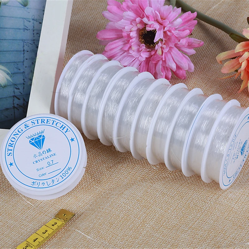 

1 ROLL 5M-18M (196-708 inch ) Length Diameter Crystal Elastic Beading Cord String Thread for DIY Necklace Bracelet