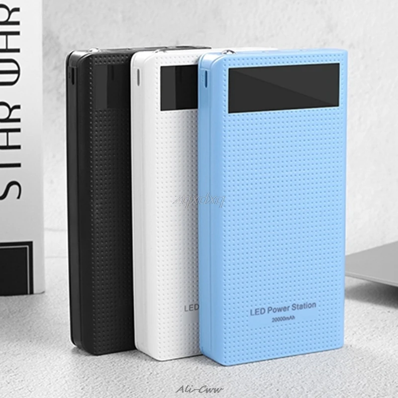 QC3.0 7x18650 зарядное устройство для сотового телефона двойной USB Тип C |