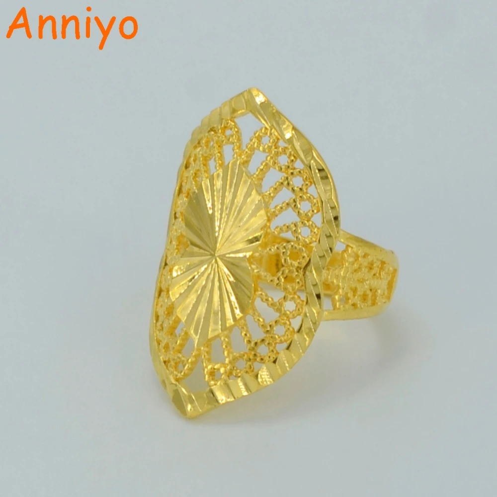 Anniyo Dubai Gold Ring for Women's,Gold Color & Copper Africa Ethiopian