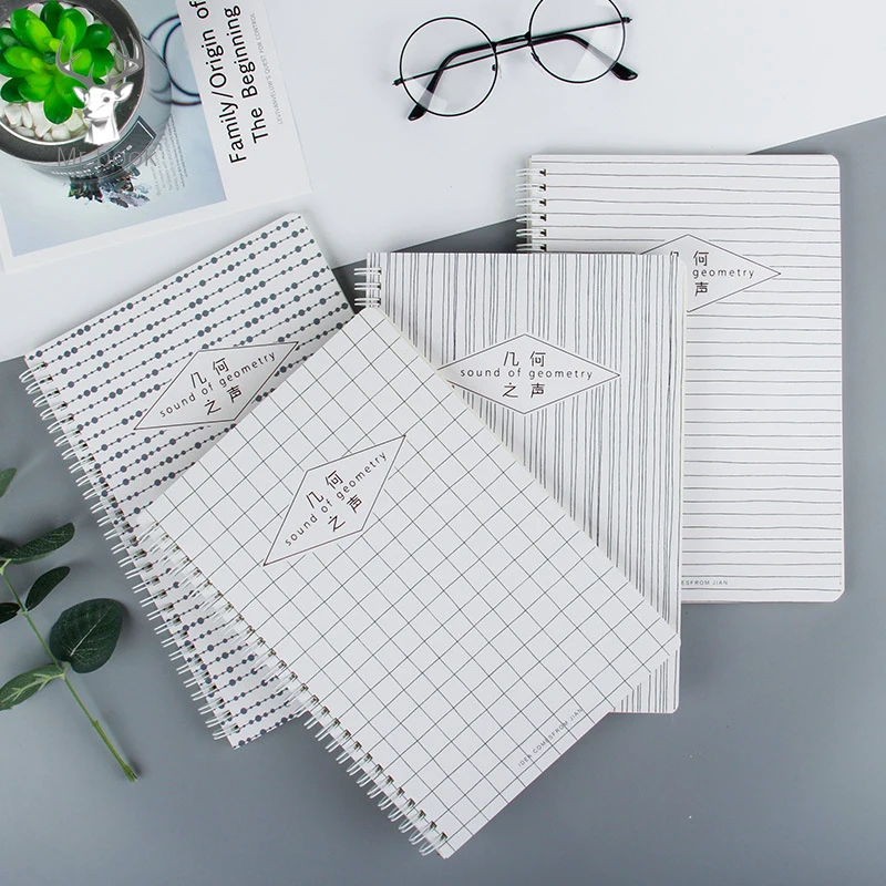 

B5/A5 Coil Notebook Geometric Dot Notepad Sketchbook for Painting Drawing Diary Journal Pocket Notebook School Supplies