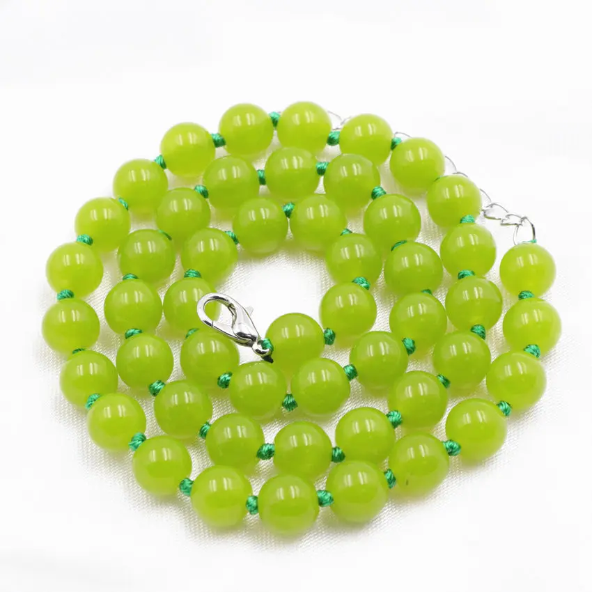 Элегантное ожерелье Olivine Peridot с круглыми бусинами ожерелья из натурального камня