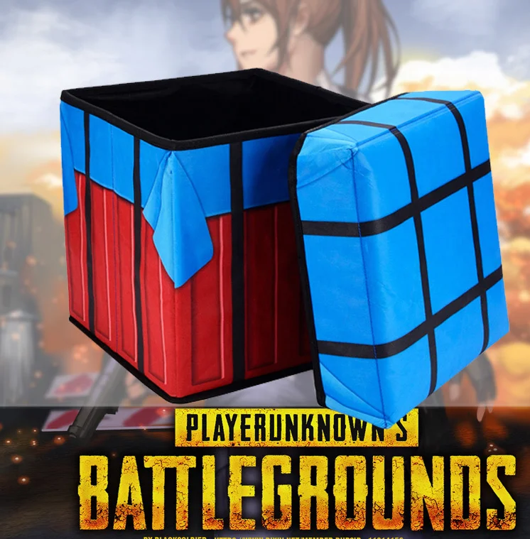 

Creative Storage Box PUBG Playerunknowns Battlegrounds Air Drop Plush Gift Household Organizer Cloth Toy Storage Bins