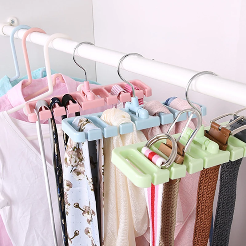 Scarf Tie Belt Storage Rack Organizer Rotating Ties Hanger Hook Racks