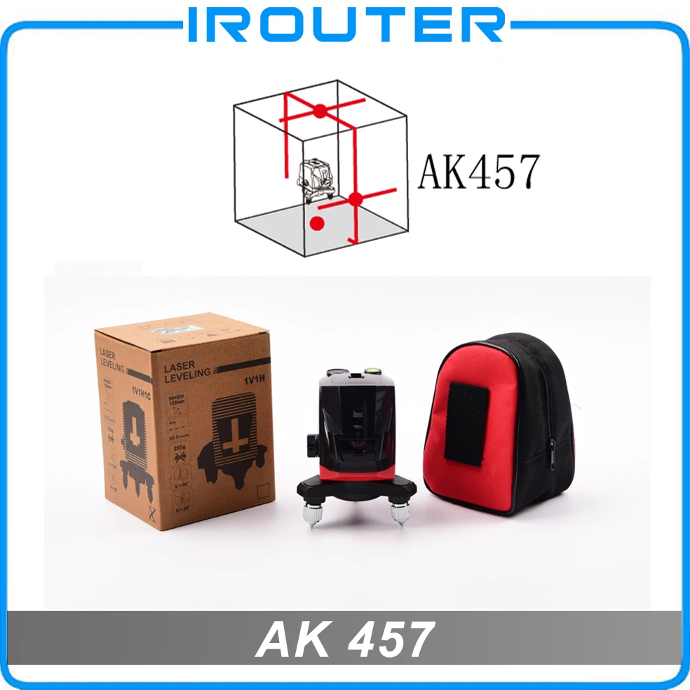 

ACULINE AK457 red laser level , red ray level , 3 lines 3 points laser level