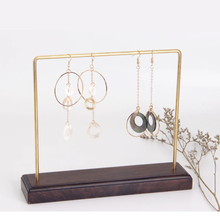 Copper Jewelry Earrings Bracelet Necklace Pendant T-Bar Stand Organizer Display Keychain Ornament H