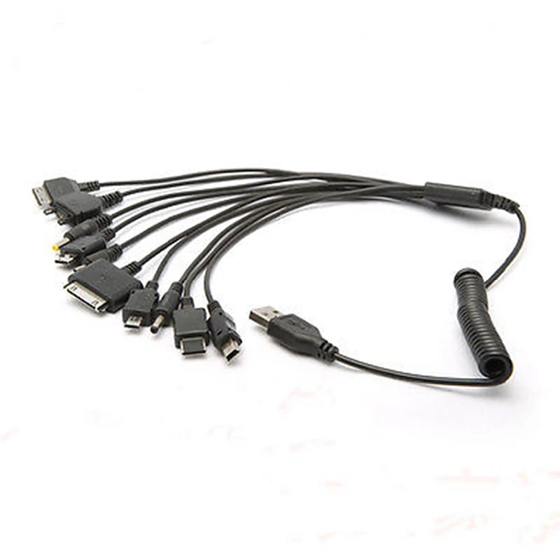 جديد كابل يو اس بي العالمي 10 في 1 متعددة الوظائف شاحن جوّال الحبل شحن