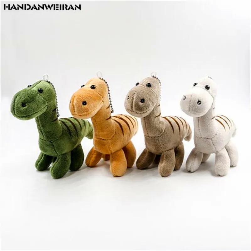 

HANDANWEIRAN 1PCS 13CM Hot Selling Creative Round Neck Dragon Plush Keychain Pendant Doll Machine Toy Small Dinosaur Gift Toys