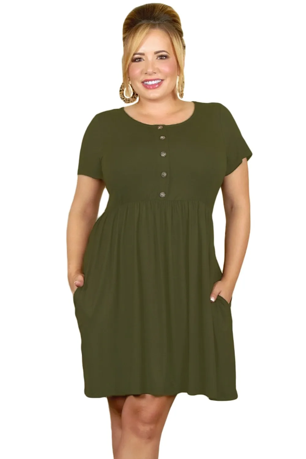 Army-Green-More-Than-Fair-Plus-Size-Dress-LC220631-9-3