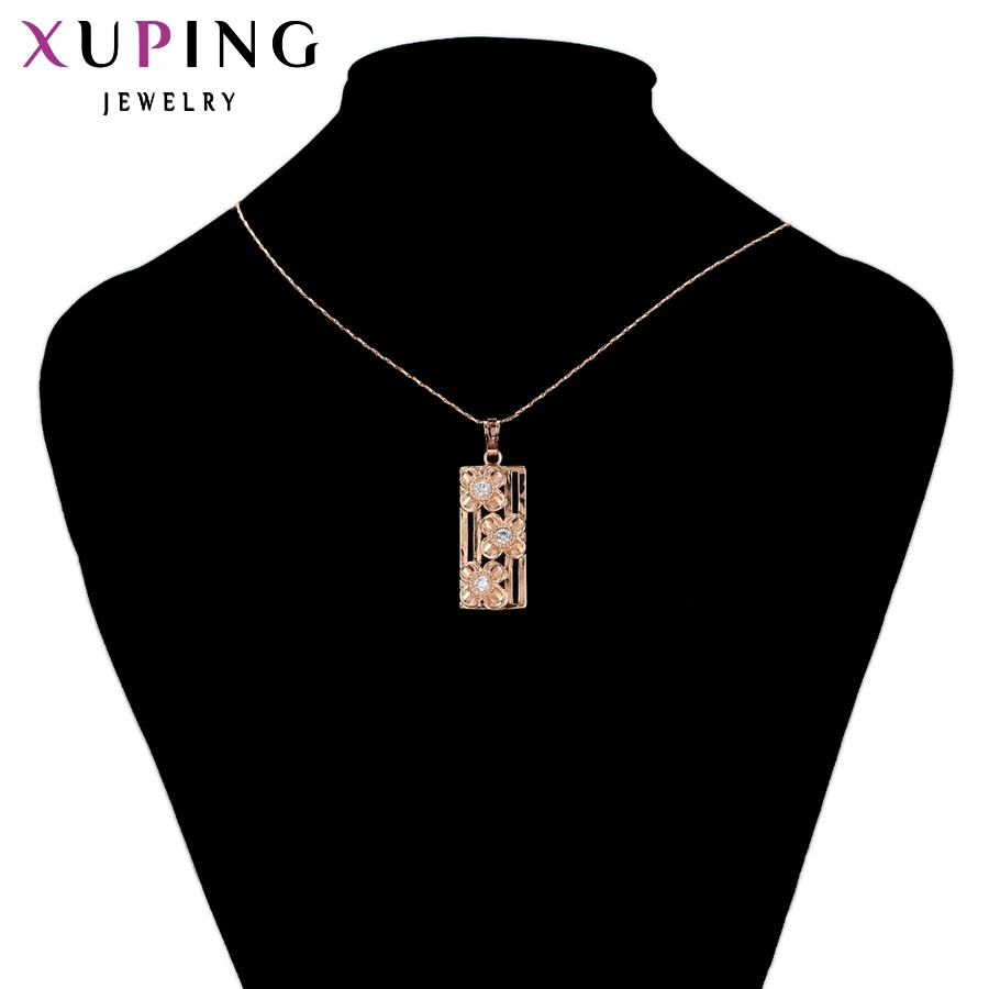 Xuping розовое золото цвет покрытием элегантные ювелирные изделия темперамент дамы ожерелье кулон для женщин Рождественский подарок S91.1-33795