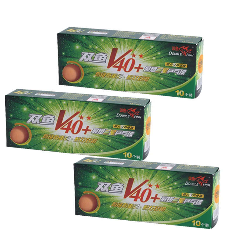 30 كرات/3 حزم مزدوجة الأسماك الرشيق V40 + 2 نجوم تنس طاولة كرات ABS بوليمر كرة بينغ بونغ ناشئين الموافقة التدريب الكرة