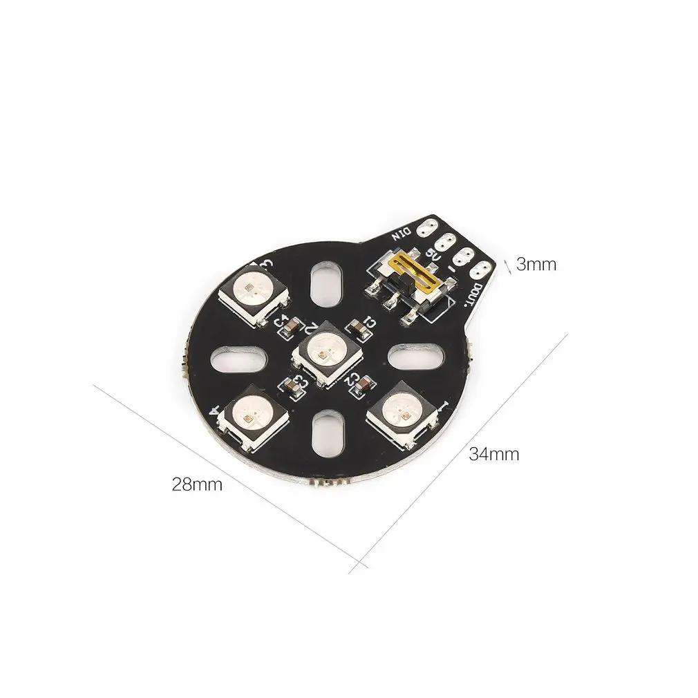 4 шт. WS2812B 5 в 5050 RGB Светодиодная панель для Naze32 F3 CC3D управления полетом RC гоночный