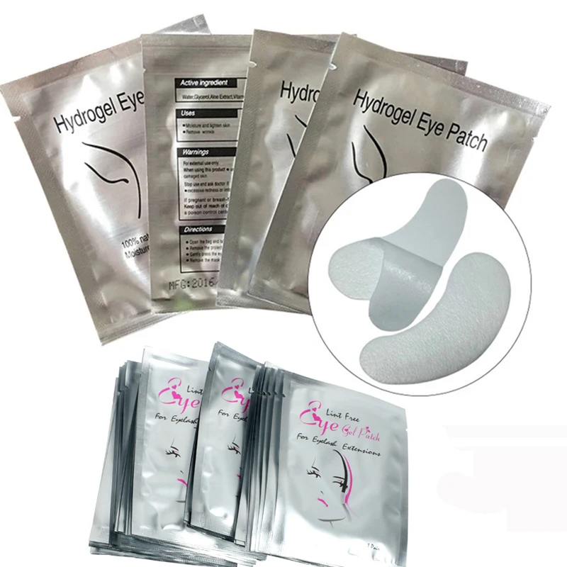 

100pair Eyelash Extension Paper Patches Grafted Eye Stickers With Collagen Make Up Tools Eyelash Eye Tips Sticker Wraps