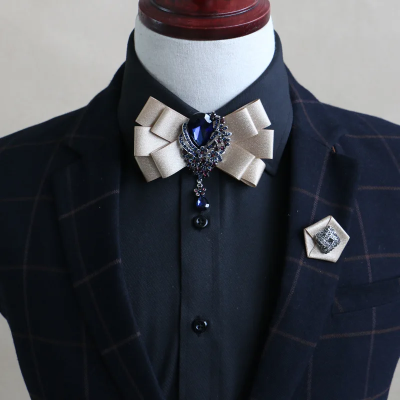 Mantieqingway High Quality Mens Collar Bowtie for Wedding Grooms Tuxedo