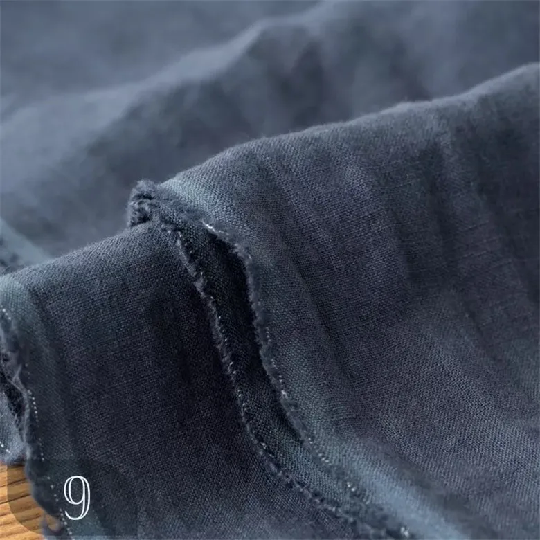 

HD1006 100% Linen Fabric 135 cm 268 grams Stone mill Sand Washed Linen Fabric for Clothes Ivory Gray Blue 30 m small wholesale