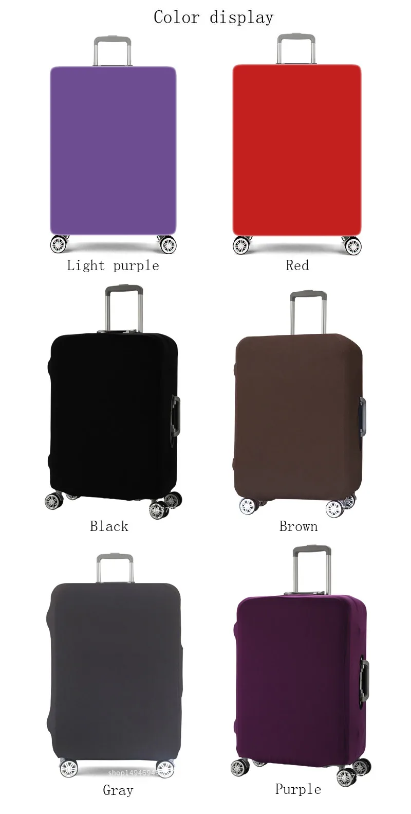 REREKAXI чемодан сплошной цвет эластичность багажные Чехлы для 18-32 дюймов тележка дорожная сумка чехол крышка багажника Защитная крышка