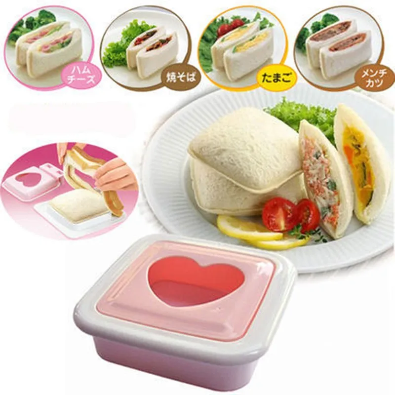 

Sales Good-Looking Love Heart Shape Sandwich Mold Bread Toast Maker Mould Cutter Breakfast Kitchen Accessories Tools