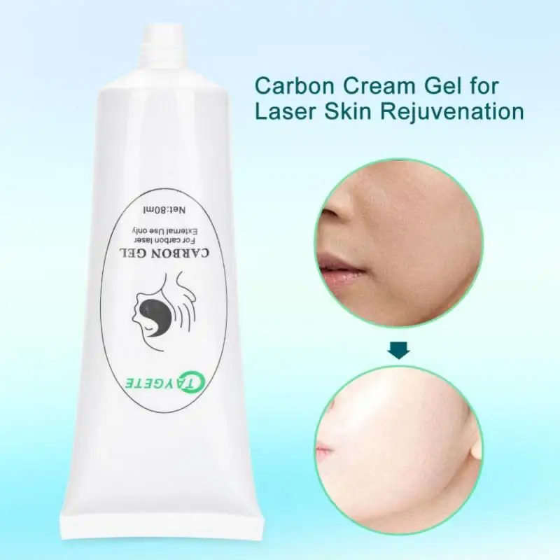 80 мл безопасный карбоновый крем-гель для лазерного омоложения кожи отбеливание кожи глубокое очищение увлажняющий крем для лица Уход за кожей