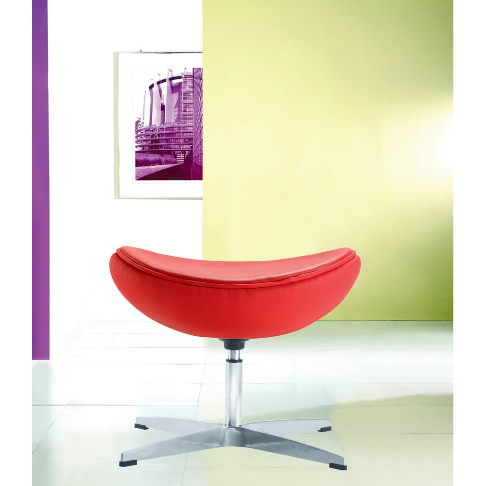 Fine Mod Imports Inner Ottoman Leather, Red (2)