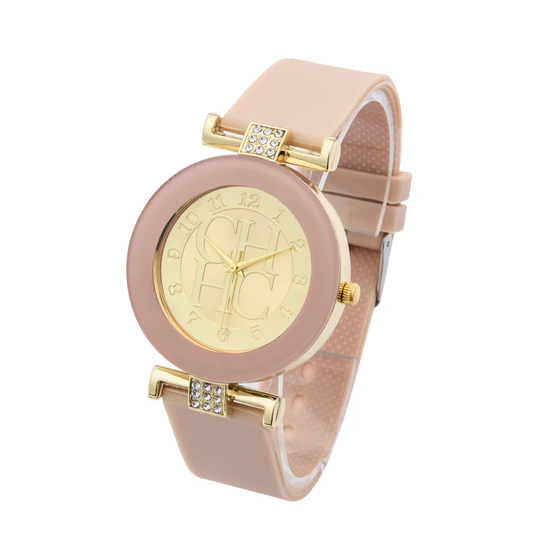 Reloj mujer, новинка, модные женские часы Brande, модные брендовые повседневные женские кварцевые часы с ремешком, силиконовые часы под платье - Цвет: lotus  color