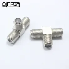 2 шт. дюймовый F Женский штекер jack 2 в 1 ТВ общая головка дюймовый штекер T Тип RF разъем антенный адаптер