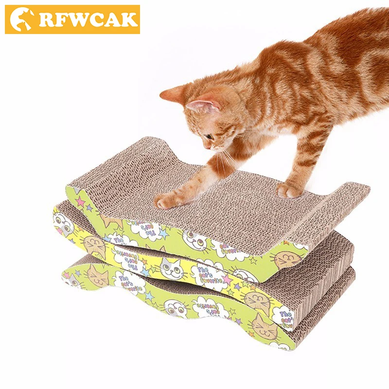 RFWCAK Double Sided Available Pet Corrugated Scratch Board Pad