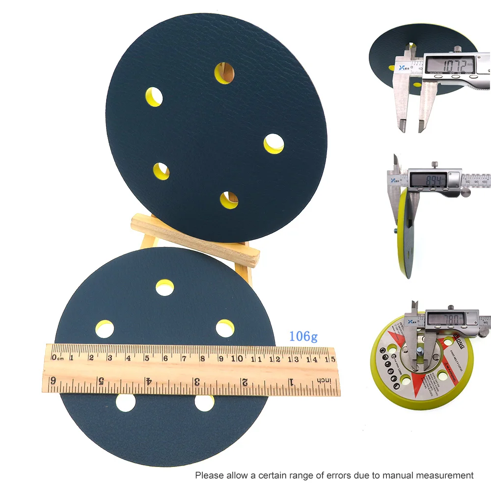 5 дюймов 5-отверстие липкая виниловая опорная плита шлифовальная площадка 5/1"-24 резьба для PSA адгезивное вещество диски(1 шт