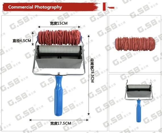 [Рисунок под дерево] DIY " дюймовый Мягкий резиновый валик с рисунком 150 мм дерево зерна стены краски ролик инструменты GR-20