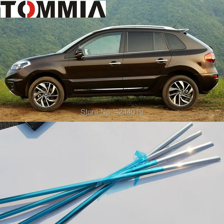 

TOMMIA 4pcs Stainless Steel Chrome Bottom Window Frame Sill Trim For Renault Koleos Car Accessories