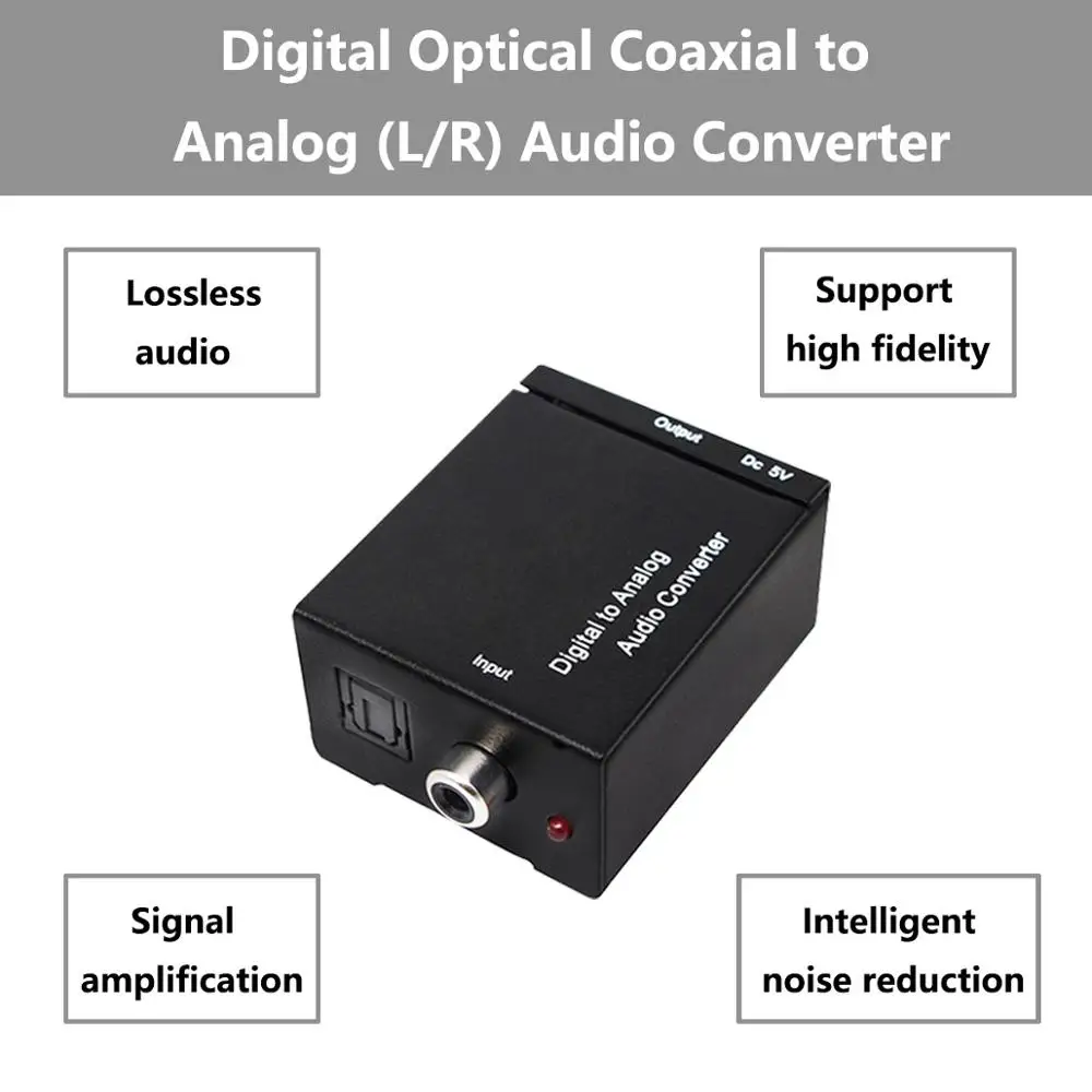 Переходник Toslink/SPDIF коаксиальный в RCA L/R для HDTV Blu Ray DVD Sky HD| |