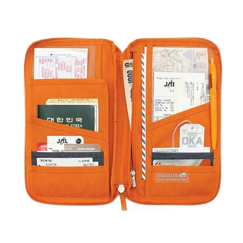 Multifunctional Travel Wallet Card Holder Women Men Wallet Bag Passport Cover Holder Travel Purse